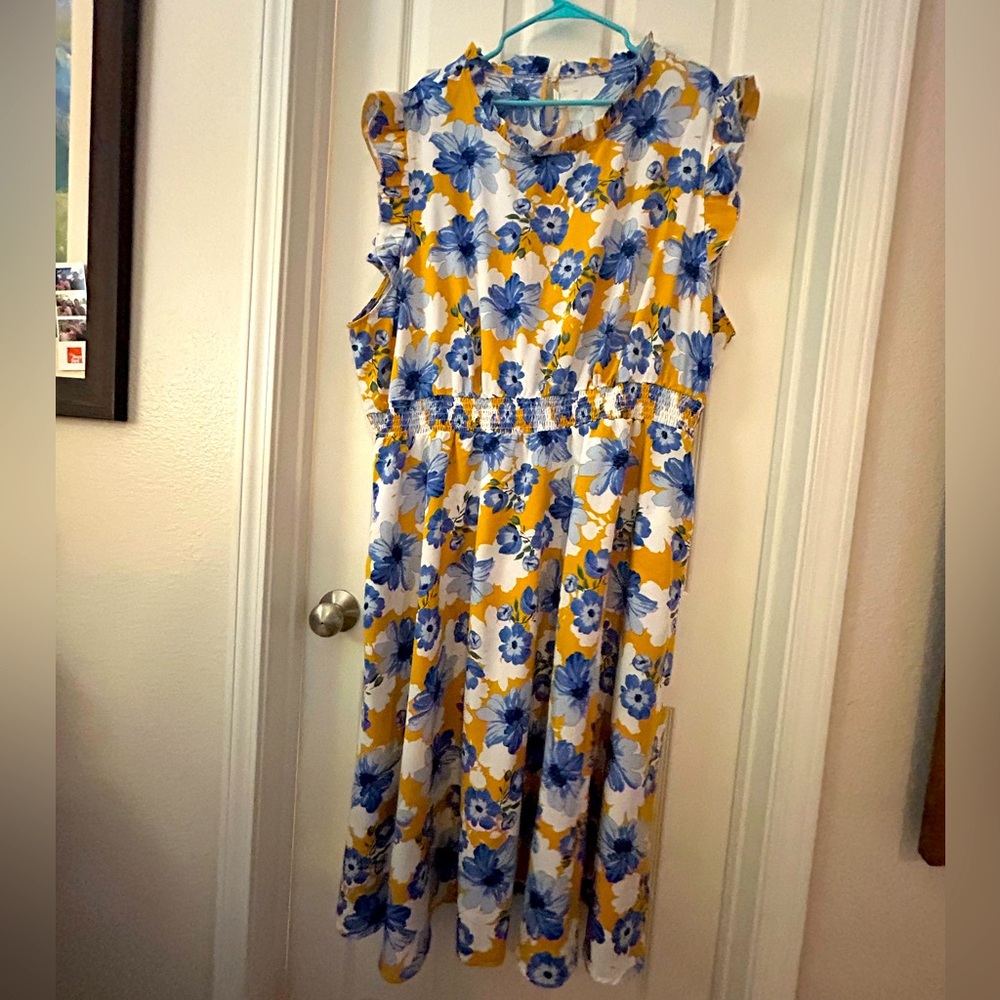 Sleeveless Floral Dress